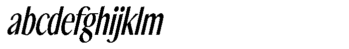 The Reading Wogue Condensed Oblique FONT