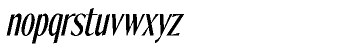 The Reading Wogue Condensed Oblique Font LOWERCASE