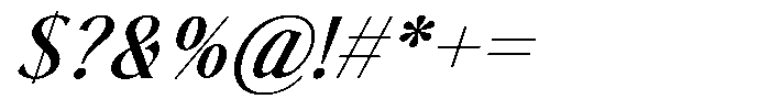 The Reading Wogue Expanded Italic Narrow Font OTHER CHARS