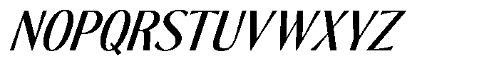 The Reading Wogue Expanded Italic Narrow Font UPPERCASE