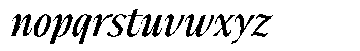 The Reading Wogue Expanded Italic Narrow Font LOWERCASE