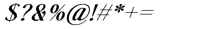 The Reading Wogue Expanded Italic Font OTHER CHARS
