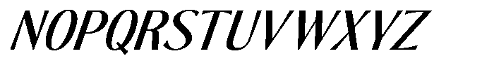 The Reading Wogue Expanded Italic Font UPPERCASE