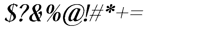 The Reading Wogue Expanded Oblique Narrow Font OTHER CHARS