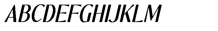 The Reading Wogue Expanded Oblique Narrow Font UPPERCASE