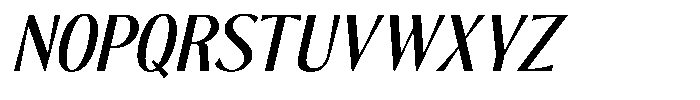 The Reading Wogue Expanded Oblique Narrow Font UPPERCASE