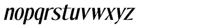 The Reading Wogue Expanded Oblique Narrow Font LOWERCASE