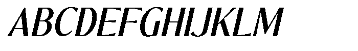 The Reading Wogue Expanded Oblique Font UPPERCASE