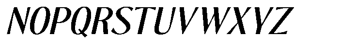 The Reading Wogue Expanded Oblique Font UPPERCASE