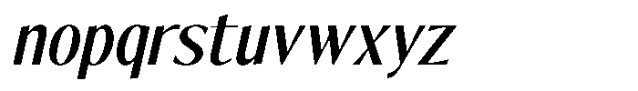 The Reading Wogue Expanded Oblique Font LOWERCASE