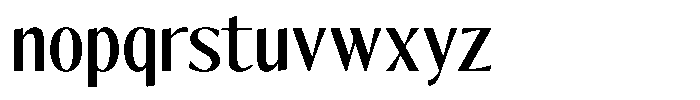 The Reading Wogue Expanded Font LOWERCASE
