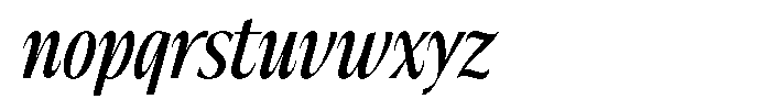 The Reading Wogue Italic Narrow Font LOWERCASE