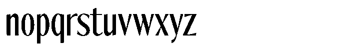 The Reading Wogue Narrow Font LOWERCASE