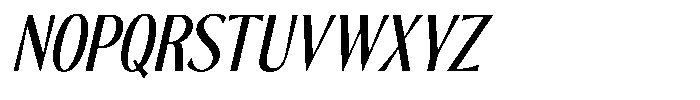 The Reading Wogue Oblique Narrow Font UPPERCASE