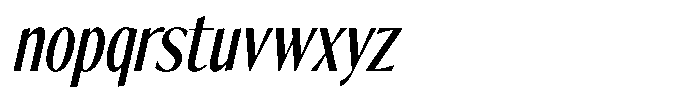 The Reading Wogue Oblique Narrow Font LOWERCASE