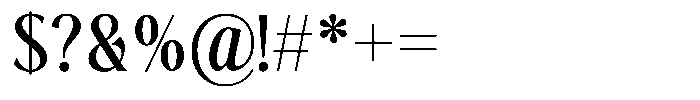 The Reading Wogue Regular Font OTHER CHARS