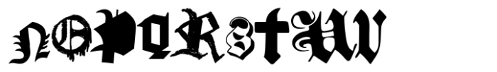 The Real Gothic Punk Font UPPERCASE