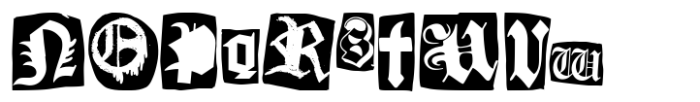 The Real Gothic Punk Font LOWERCASE