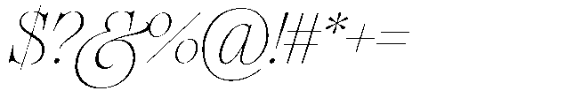 The Regals Italic Font OTHER CHARS