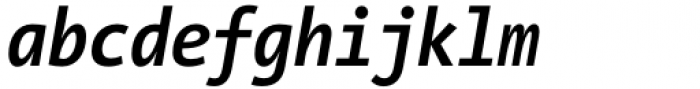The Sans Mono Condensed Bold Italic Font LOWERCASE