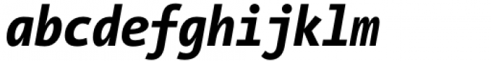 The Sans Mono Condensed ExtraBold Italic Font LOWERCASE