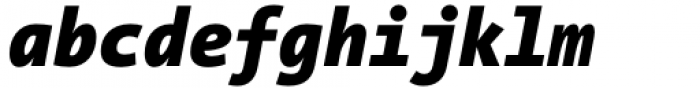 The Sans Mono SemiCondensed Black Italic Font LOWERCASE