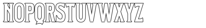 The Scriledge Face Outline Font UPPERCASE