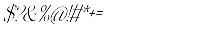 The Softly Serif Italic Condensed Font OTHER CHARS