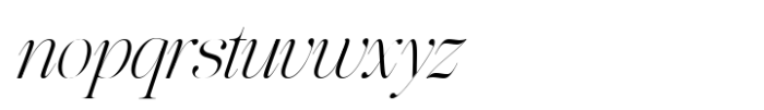 The Softly Serif Italic Condensed Font LOWERCASE