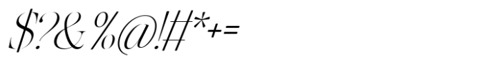 The Softly Serif Slant Condensed Font OTHER CHARS