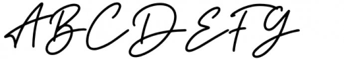 The Strong Signature Regular Font UPPERCASE
