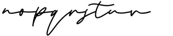 The Strong Signature Regular Font LOWERCASE