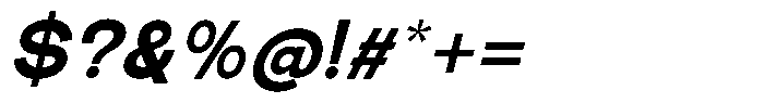 The Talk Black Expanded Italic Font OTHER CHARS