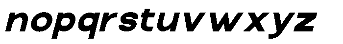 The Talk Black Expanded Italic Font LOWERCASE
