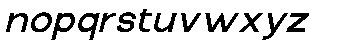 The Talk Bold Expanded Italic Font LOWERCASE