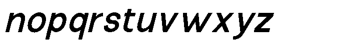 The Talk Bold Italic Font LOWERCASE
