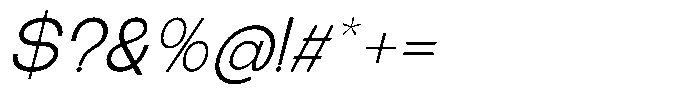 The Talk Expanded Italic Font OTHER CHARS