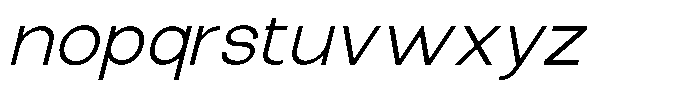The Talk Expanded Italic Font LOWERCASE