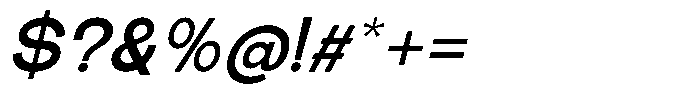 The Talk Extra Bold Expanded Italic Font OTHER CHARS