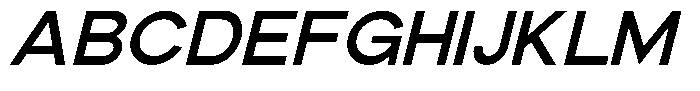 The Talk Extra Bold Expanded Italic Font UPPERCASE