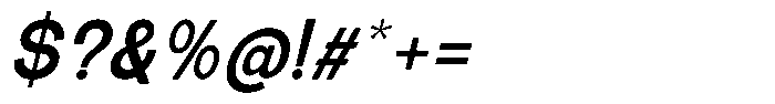 The Talk Extra Bold Italic Font OTHER CHARS