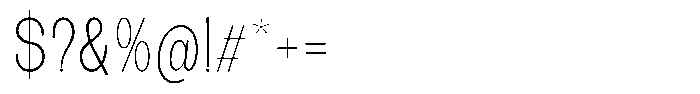The Talk Extra Light Condensed Font OTHER CHARS