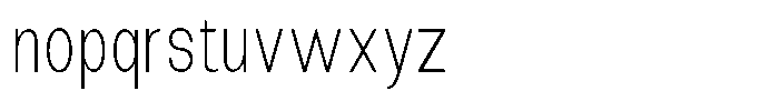 The Talk Extra Light Condensed Font LOWERCASE