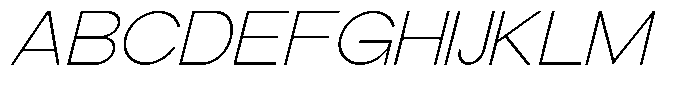 The Talk Extra Light Expanded Italic Font UPPERCASE