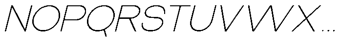 The Talk Extra Light Expanded Italic Font UPPERCASE