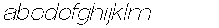 The Talk Extra Light Expanded Italic FONT