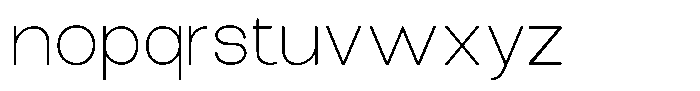 The Talk Extra Light Expanded Font LOWERCASE