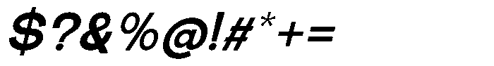 The Talk Heavy Expanded Italic Font OTHER CHARS