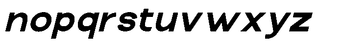 The Talk Heavy Expanded Italic Font LOWERCASE