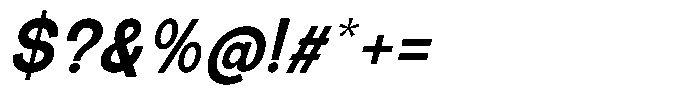 The Talk Heavy Italic Font OTHER CHARS